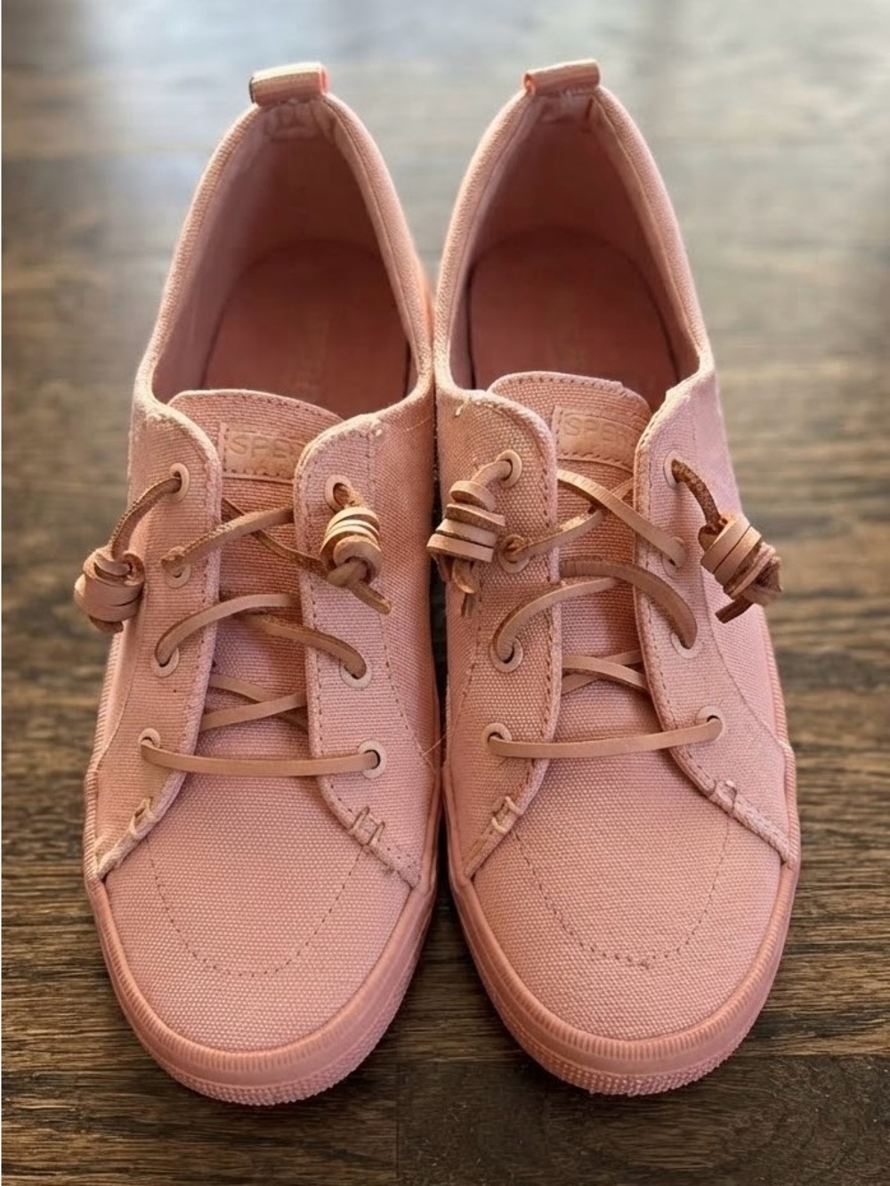 NWOT Sperry Crest Vibe Blush Pink Canvas Sneaker Boat Shoes